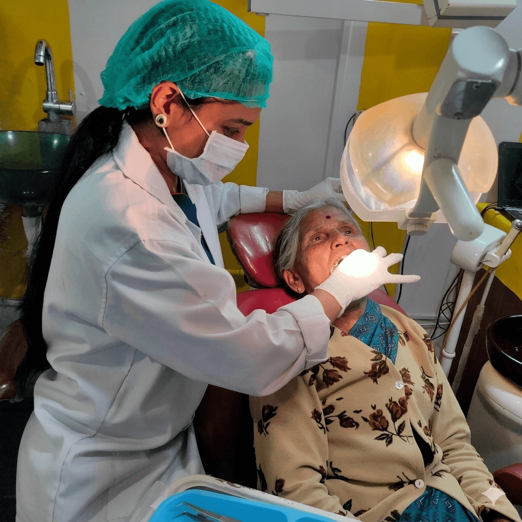 Dr. Prity checking patient